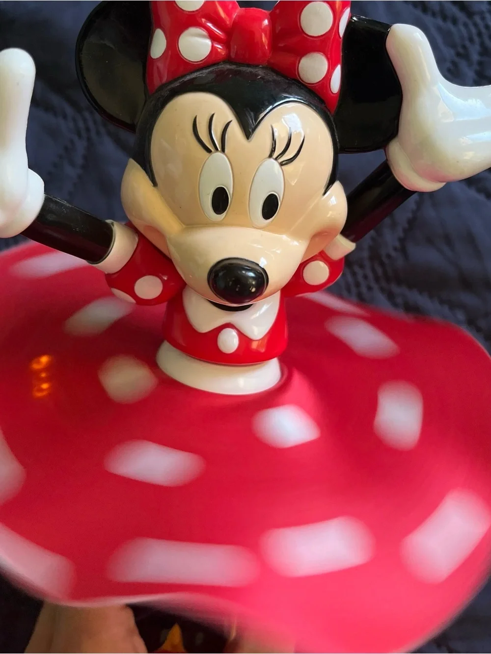 Walt Disney Minnie Mouse With Spinning Light Up Twirling Skirt Wand Toy